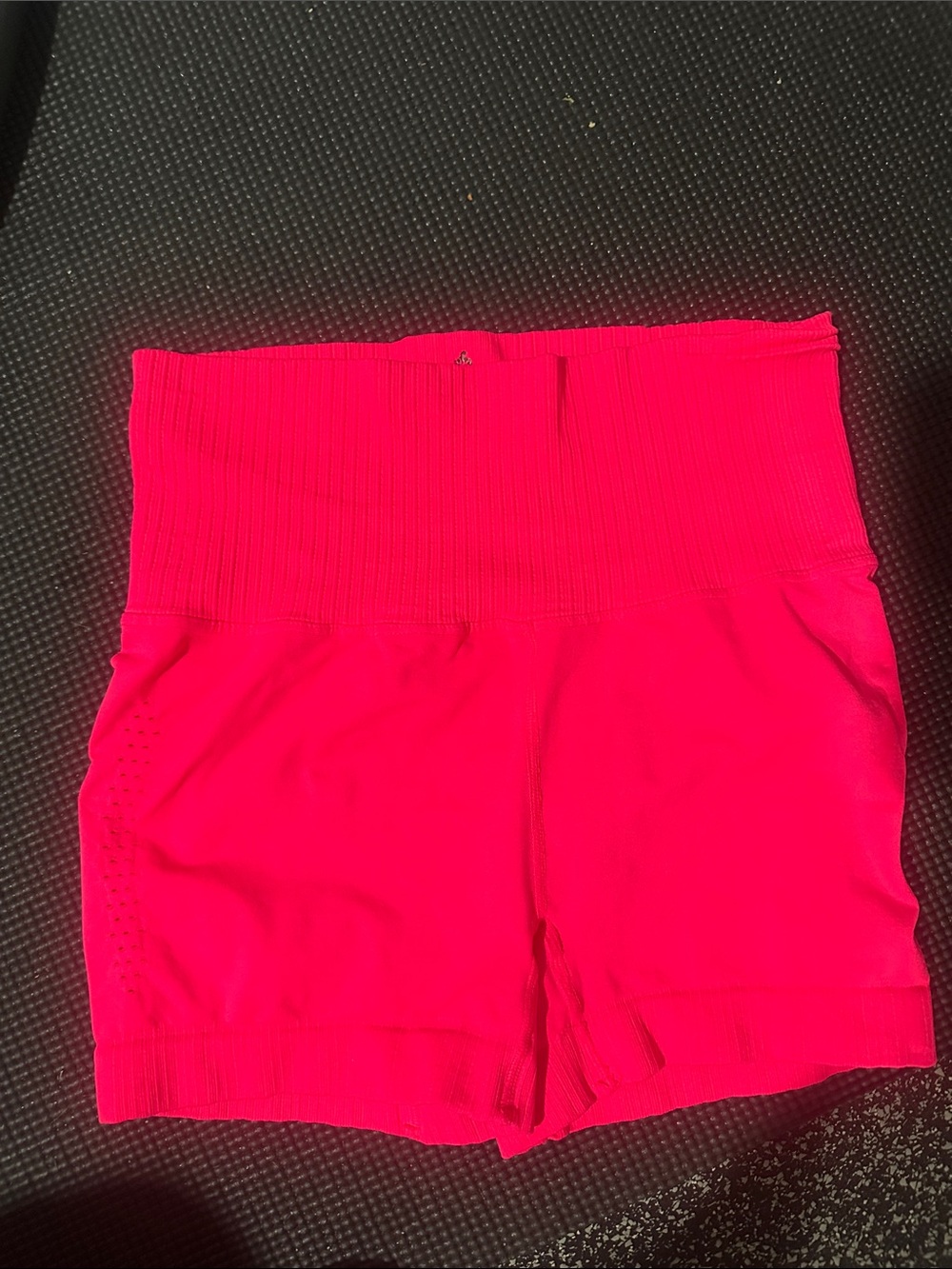 FP Movement by Free People Hot Pink High-Waist Ribbed Bike Shorts